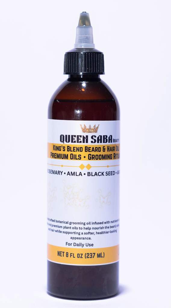 Beard & Hair Growth Oil. FOR KINGS (MEN) Pumpkin Seed, Castor, Rosemary & Black Seed
